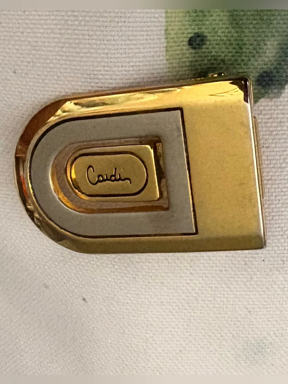 Gold-Tone Cash Clip with Signature Accent